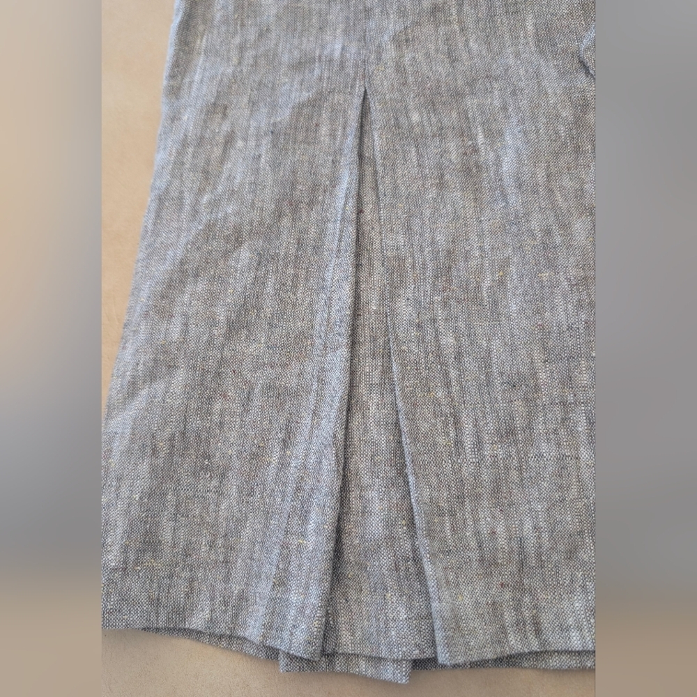 Chaiken Profile Gray High Waist Inverted Pleated Skirt with Tie Belt Sz 10 - Picture 5 of 10